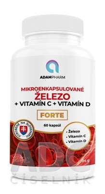 ADAMPharm Železo + Vitamín C + Vitamín D Forte