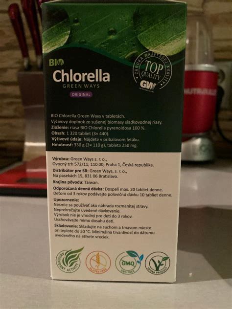 Chlorella nutričné hodnoty