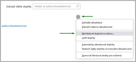 Doplnky a témy v Thunderbirde