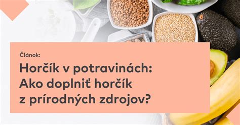 Horčík v potravinách