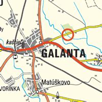 Mapa Galanty a okolia