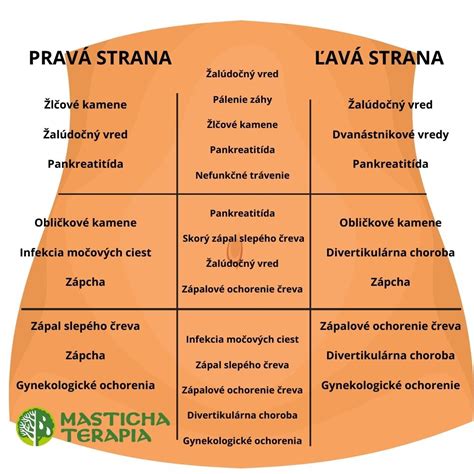 Mapa bolesti brucha