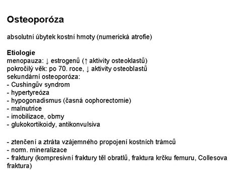 Menopauza a osteoporóza