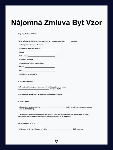 Nájomná zmluva