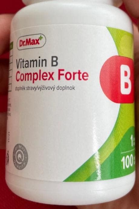 Nutričné hodnoty B Komplex Forte Dr. Max