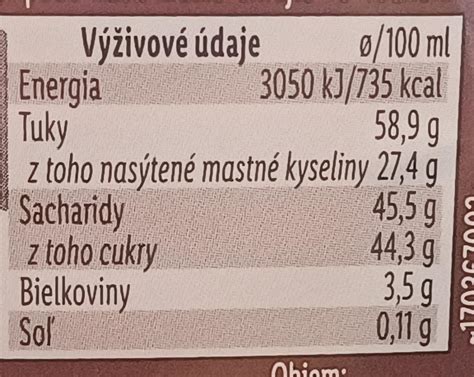 Nutričné hodnoty macy