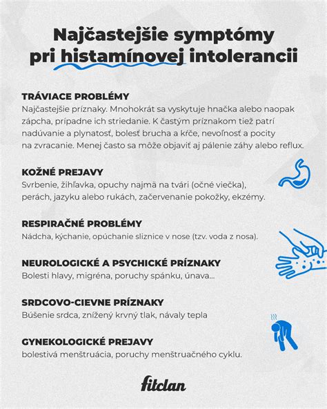 Príznaky histamínovej intolerancie