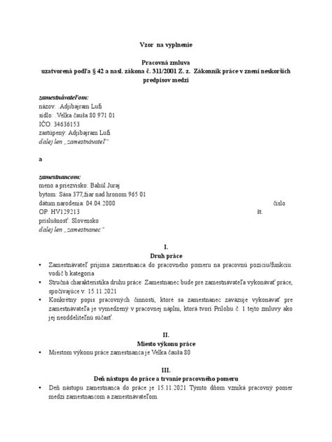 Pracovná zmluva