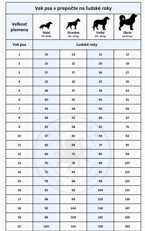 Prepočet psieho veku na ľudský