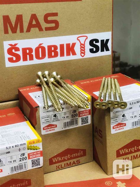 Skrutky a matice so žltým zinkom